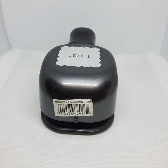 Ek Success Whale Tale Scallop Square Shape Black 1 1/2" Paper Punch Arts Crafts - Picture 10 of 11